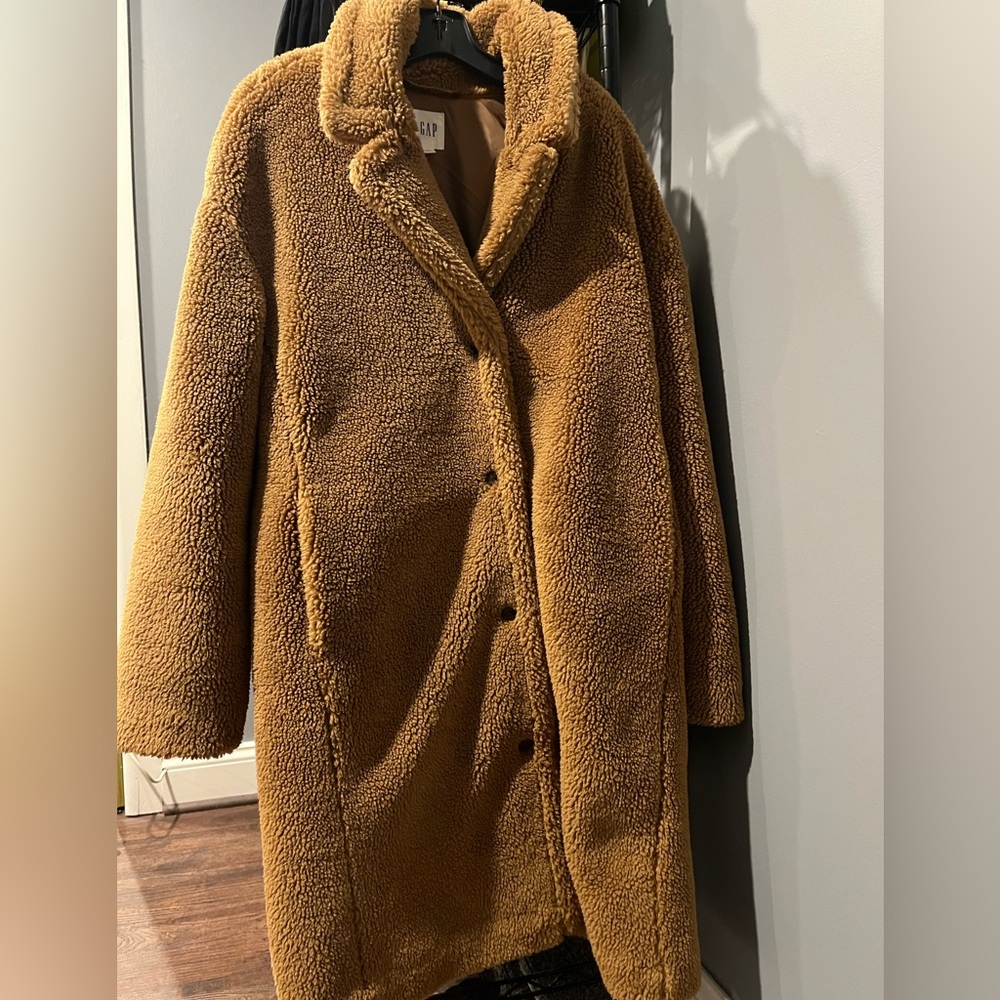 Gap brown teddy coat